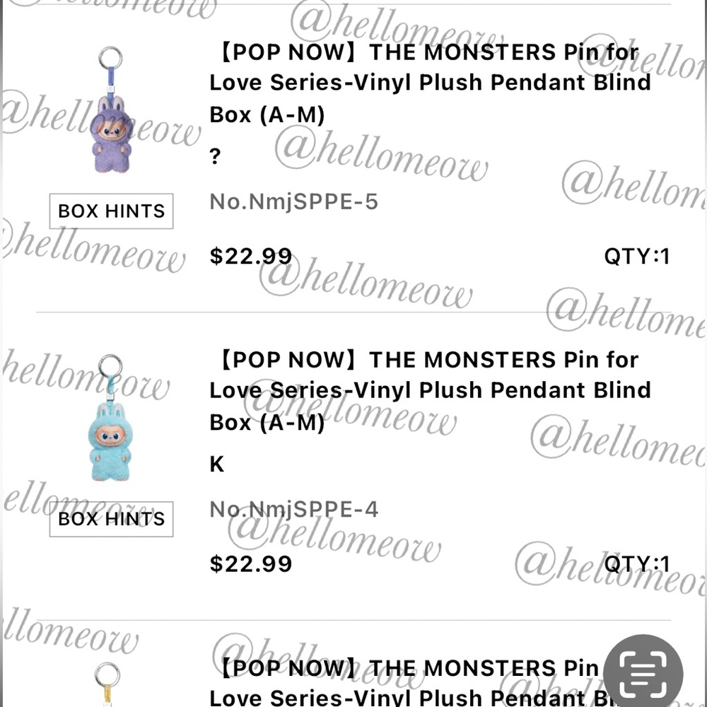 Auth POP MART The Monsters Pin For Love Labubu Letter ‘K’ Keychain Plush Doll - Picture 2 of 5